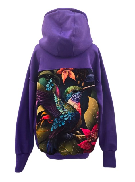 Bluza-kameleon-z-suwakiem-koliber-w-kwiatach 2