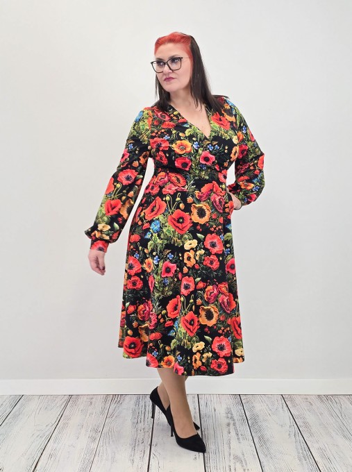 Sukienka VIOLA  jersey kolor midi