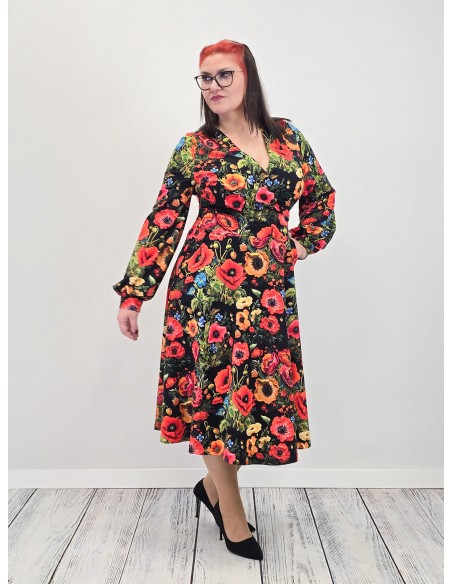 Sukienka VIOLA  jersey kolor midi