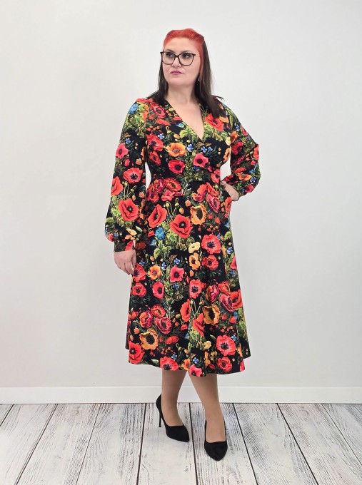 Sukienka VIOLA  jersey kolor midi