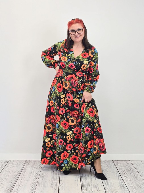 Sukienka VIOLA  jersey kolor maxi