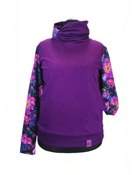 Bluza Luna z kominem wzór rękawy