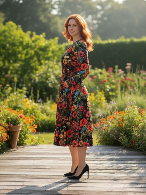 Sukienka VIOLA  jersey kolor midi 2