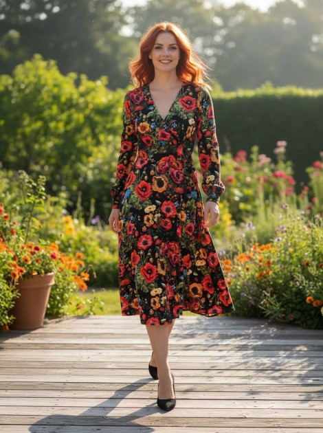 Sukienka VIOLA  jersey kolor midi
