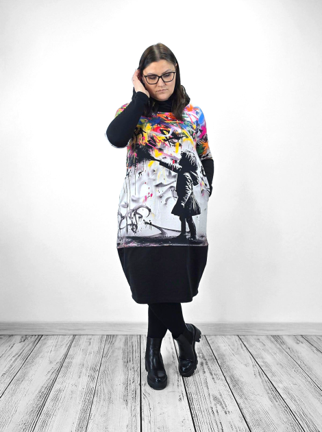 Sukienka HENIA Grafitti - S,L