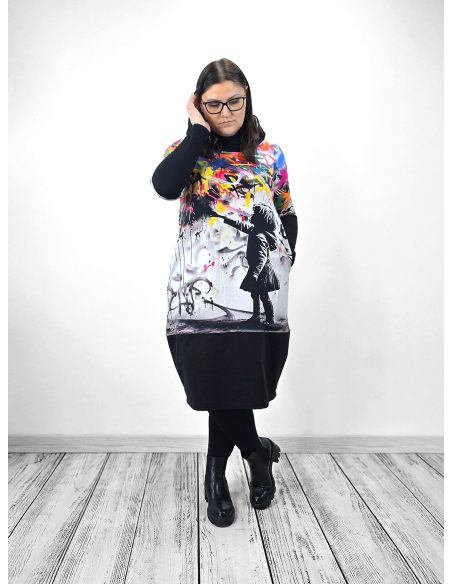 Sukienka HENIA Grafitti - S,L