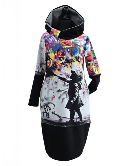 Sukienka HENIA Grafitti - S,L