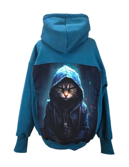 Bluza-Kameleon-kot-w-kapturze