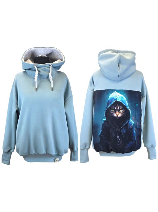 Bluza-Kameleon-kot-w-kapturze