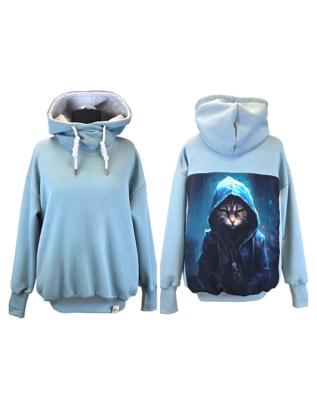 Bluza-Kameleon-kot-w-kapturze