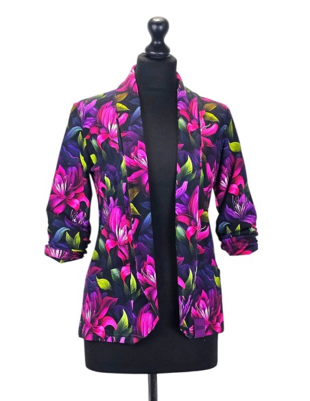 Kardigan-klasyczny-marszczony-rekaw